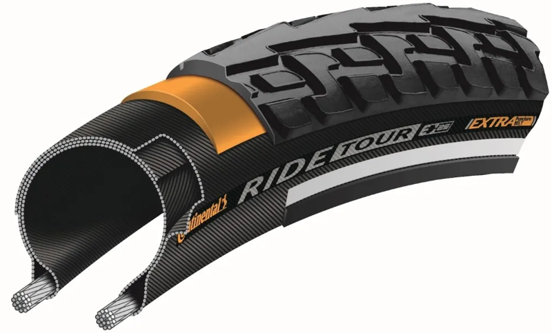 Continental RIDE Tour 27.5x1 1/2 Tyre in Black-1
